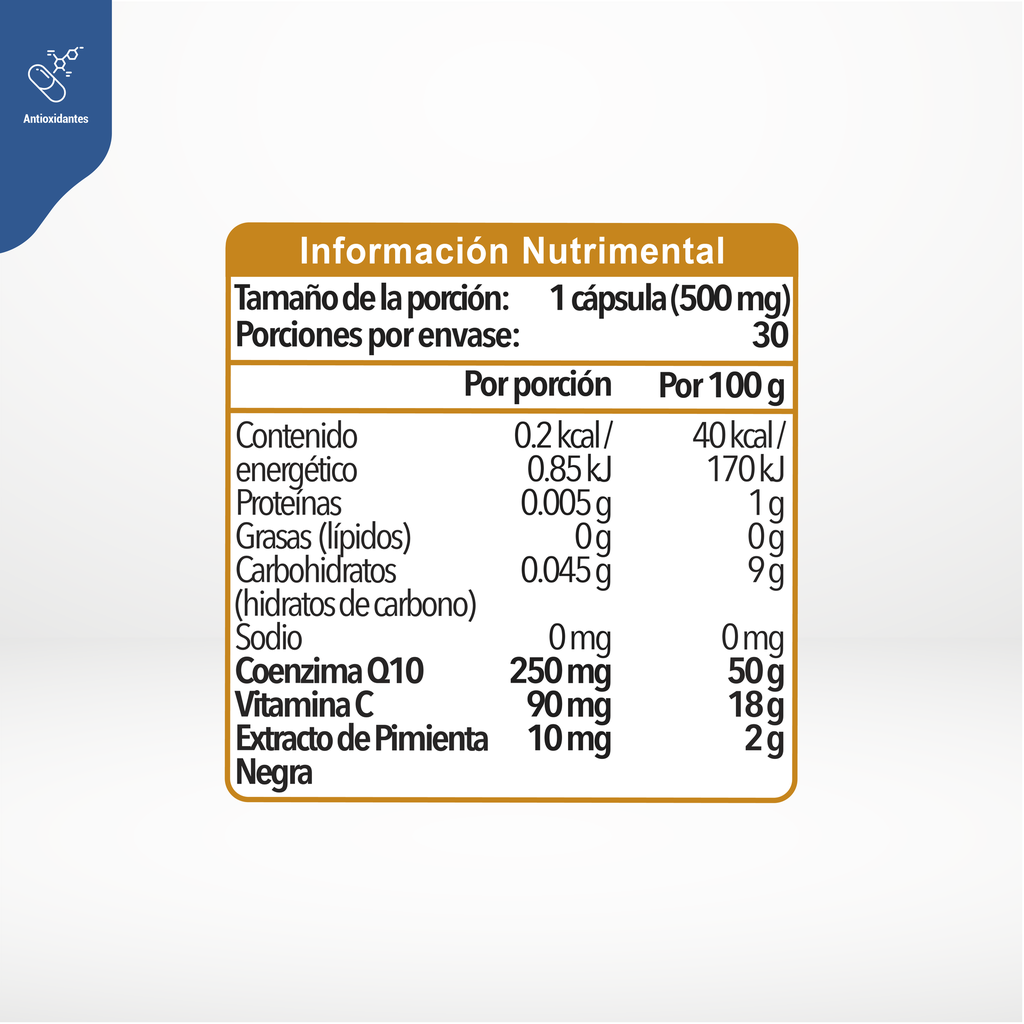 COENZIMA Q10 + C 30 CÁPSULAS DE 500 MG