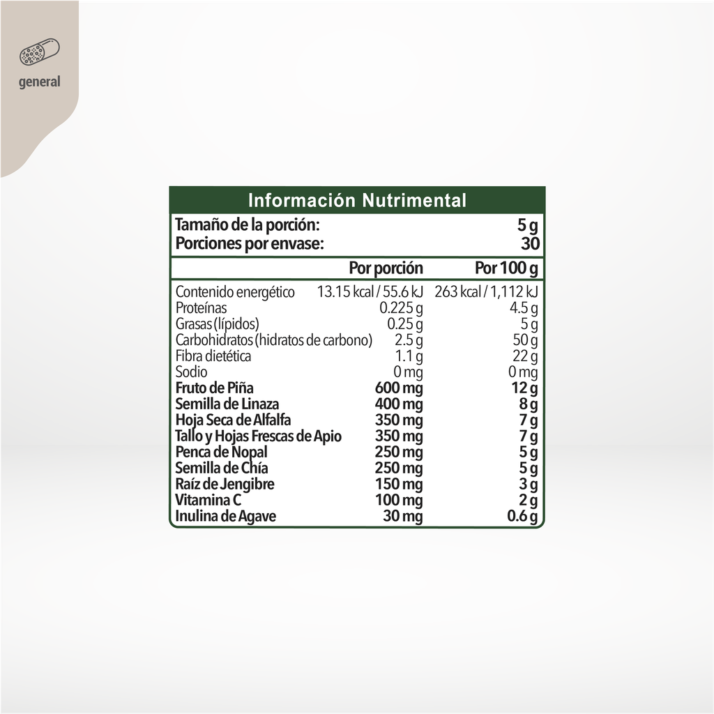 Jugo Verde Sabor Piña de 150 g