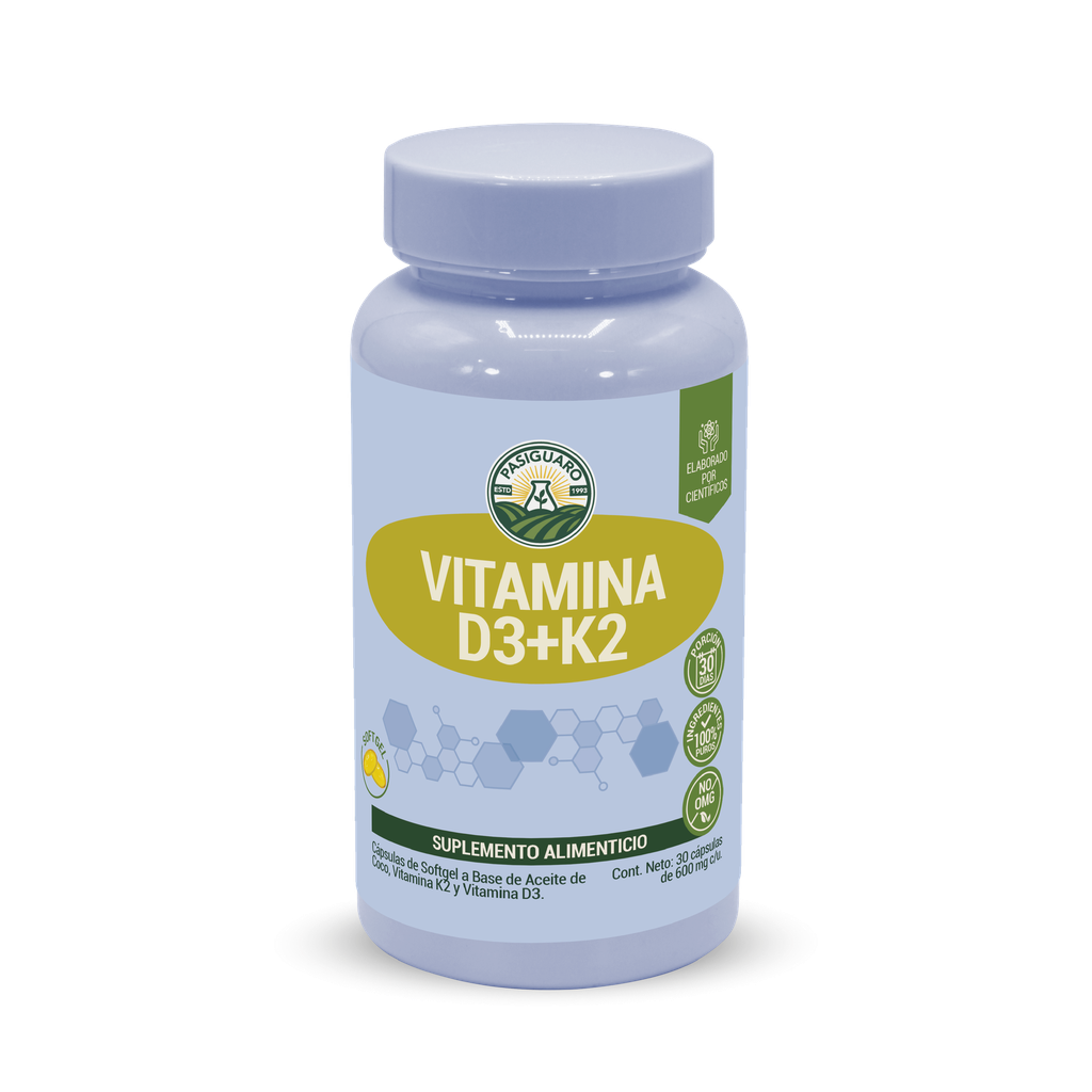 Vitamina D3+K2 30 cápsulas de 600 mg