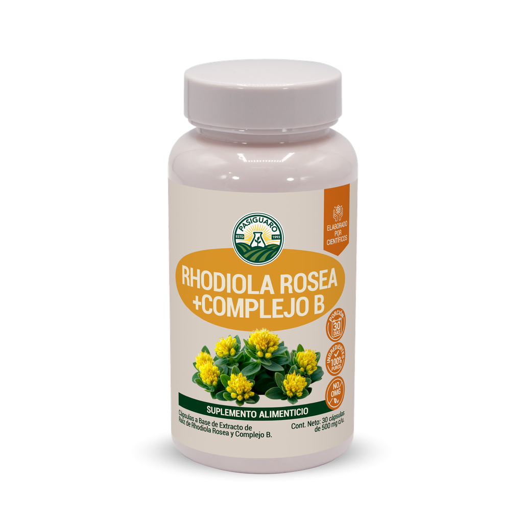 Rhodiola Rosea + Complejo B 30 cápsulas 500 mg